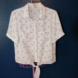 Lily White button down Blouse